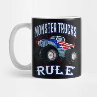 Monster Trucks Rule Pick-Up Monster Truck Cars Mug